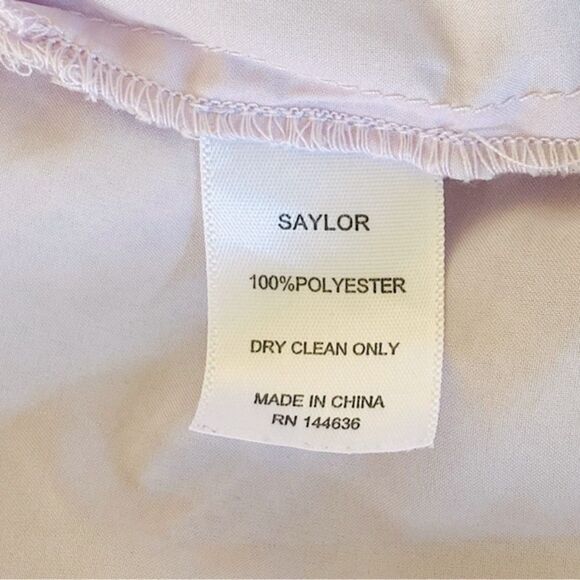 Saylor Adwoa Lilac Lace Overlay Flutter Sleeve Mini Dress Sz M - Picture 12 of 16